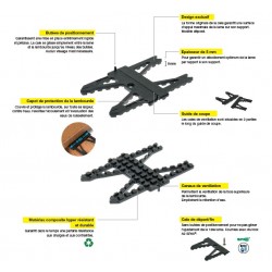 Cale intercalaire de ventilation pour terrasse bois 90 pièces NOVLEK