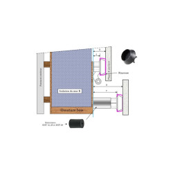 Entretoise Sixbox ENT38 - Carton de 100 pièces