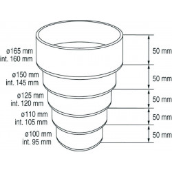 Terminal de ventilation pour Tuile VALETIS Anthracite avec raccord multi diamètre UBBINK