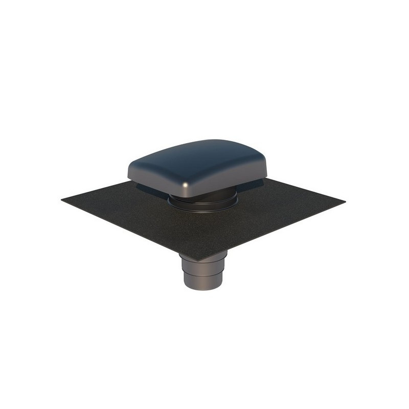 Terminal de ventilation pour Tuile VALETIS Anthracite avec raccord multi diamètre UBBINK