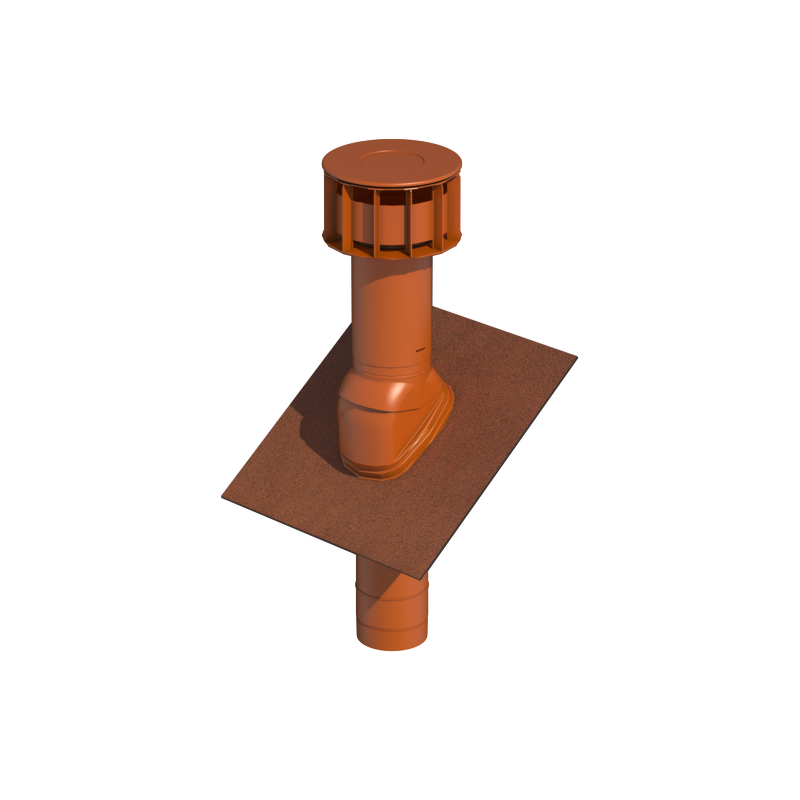 Terminal Multivent Ocre sur Tuiles avec pente de 25 à 45° Ubbink