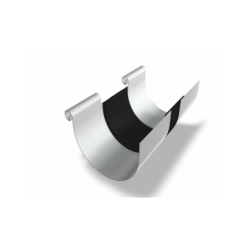 Joint de dilatation avec boudin et cache de gouttière demi-ronde P10 Anthracite dev 333 Prefa