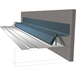 Bande de Rive en Solin Contre mur sur mesure pour Bac Acier