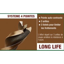 Foret bois 4 pointes DIAGER